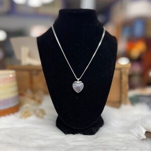 Sterling Silver Amethyst Heart Necklace
